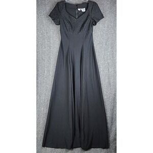 Southeastern Performance Apparel Melisma Dress Womens 4 Tall Black Beaded Maxi